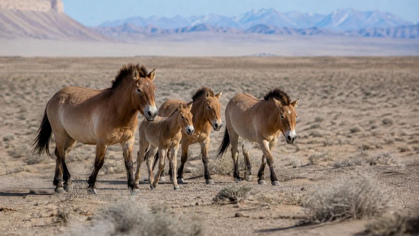 Cavalos selvagens voltam ao deserto da China e reacendem debate sobre regeneração ambiental